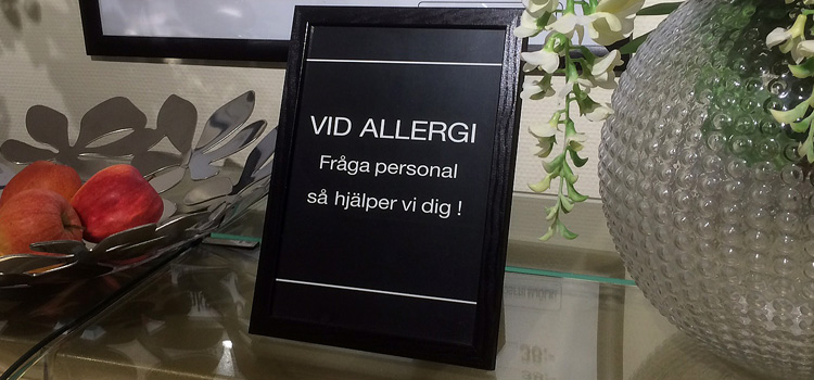 Det är viktigt för en person som är allergisk att få reda på vad maten innehåller.