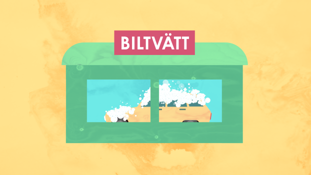 Animerad biltvätt